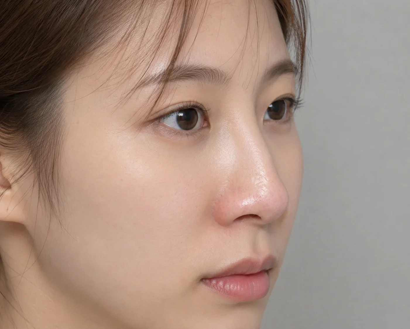피부가 얇아져서 보형물 윤곽이 드러남